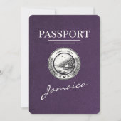 Violet Lila Jamaica Passport Save the Date (Vorderseite)