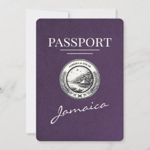 Violet Lila Jamaica Passport Save the Date