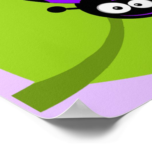 Violet Lila Ladybug Poster (Ecke)