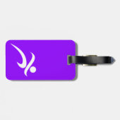 Violet Lila laufen Gepäckanhänger (Rückseite horizontal)
