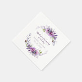 Violet Lila Lavendel Wildblumen Empfang | Serviette (Ecke)