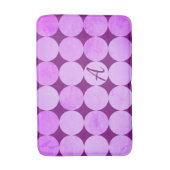Violet, Lila Magenta und rosa Circles Monogramm Badematte (Vorderseite Vertikal)