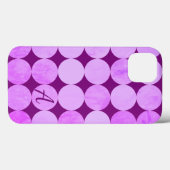 Violet, Lila Magenta und rosa Circles Monogramm Case-Mate iPhone Hülle (Rückseite (Horizontal))