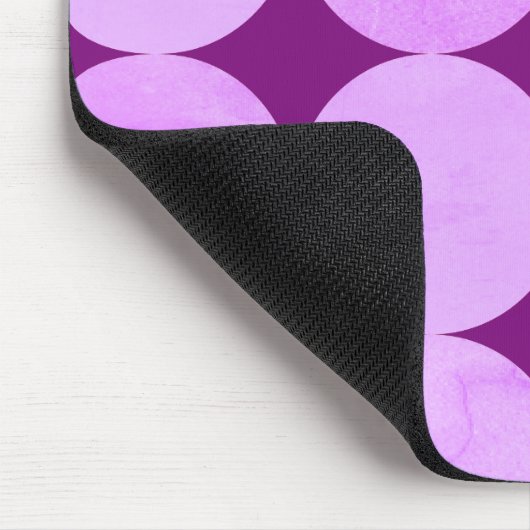 Violet, Lila Magenta und rosa Circles Monogramm Mousepad (Ecke)