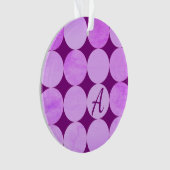 Violet, Lila Magenta und rosa Circles Monogramm Ornament (Vorderseite)