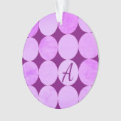 Violet, Lila Magenta und rosa Circles Monogramm Ornament (Vorderseite)