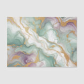 Violet Lila Mauve Pink Green Gold Marmor Muster Seidenpapier (Vorderseite)