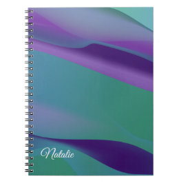 Violet lila minimaler Name Spiral Foto Notebook Notizblock