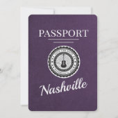 Violet Lila Nashville Passport Save the Date (Vorderseite)