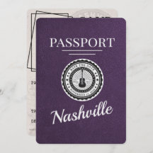 Violet Lila Nashville Passport Save the Date
