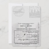 Violet Lila New York City Passport Wedding Einladung (Vorderseite)