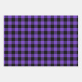 Violet Lila Ombre Buffalo Kariert Klein Geschenkpapier Set (Vorderseite 2)