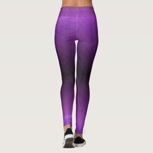 Violet Lila Ombre Streifen Leggings (Rückseite)