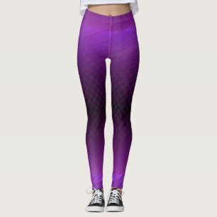 Violet Lila Ombre Streifen Leggings