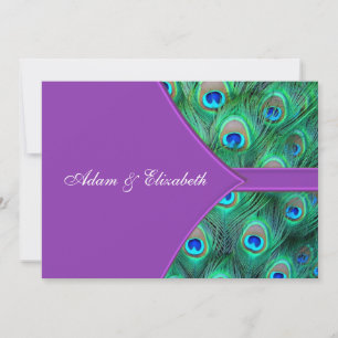 Violet Lila Peacock Hochzeitseinladungen Einladung