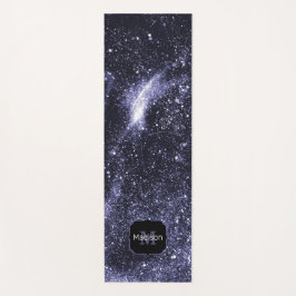 Violet lila peri abstrakte Galaxie Monogram Yogamatte