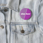 Violet Lila Pronoun-Taste Sie/sie Button (Beispiel)