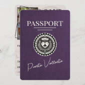 Violet Lila Puerta Vallarta Pass Save The Date (Vorne/Hinten)