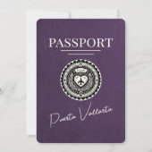 Violet Lila Puerta Vallarta Pass Save The Date (Vorderseite)