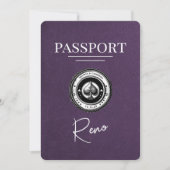 Violet Lila Reno Passport Save the Date (Vorderseite)