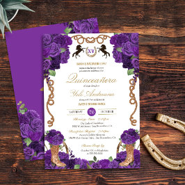 Violet Lila Rose Western Charro Quinceanera Einladung