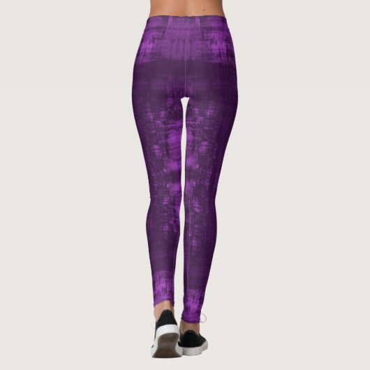 Violet Lila Satin Look Leggings (Rückseite)