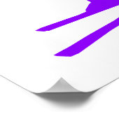 Violet Lila Schneeschuh Ski Poster (Ecke)