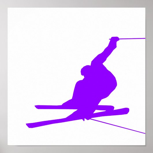 Violet Lila Schneeschuh Ski Poster (Vorne)