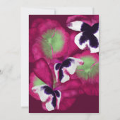 Violet & Lila Stiefmütterchen Bat Mitzvah Einladun Einladung (Rückseite)