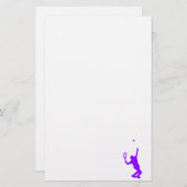 Violet Lila Tennis Briefpapier (Vorne/Hinten)