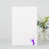 Violet Lila Tennis Briefpapier (Stehend Vorderseite)