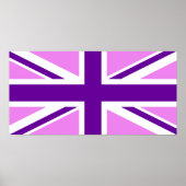 Violet Lila Union Jack Poster (Vorne)