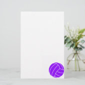 Violet Lila Volleyball Briefpapier (Stehend Vorderseite)