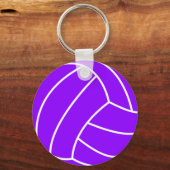 Violet Lila Volleyball Schlüsselanhänger (Vorderseite)