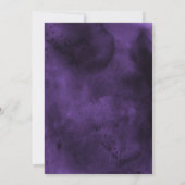 Violet Lila Watercolor Babydusche Einladung (Rückseite)