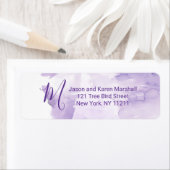 Violet Lila Watercolor Splash-Adresse (Insitu)