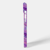 Violet Lila Wavy Textur Case-Mate iPhone Hülle (Rückseite / Links)