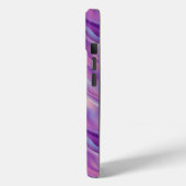 Violet Lila Wavy Textur Case-Mate iPhone Hülle (Rückseite / Links)