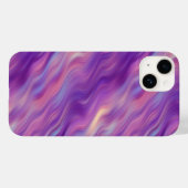 Violet Lila Wavy Textur Case-Mate iPhone Hülle (Rückseite (Horizontal))