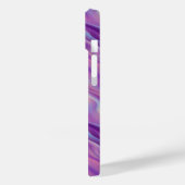 Violet Lila Wavy Textur Case-Mate iPhone Hülle (Rückseite / Links)