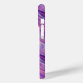 Violet Lila Wavy Textur Case-Mate iPhone Hülle (Rückseite / Links)