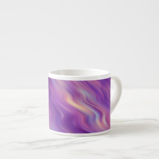 Violet Lila Wavy Textur Espressotasse (Vorderseite Rechts)