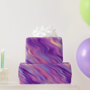 Violet Lila Wavy Textur Geschenkpapier