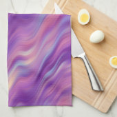 Violet Lila Wavy Textur Geschirrtuch (Viertel Falte)