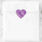Violet Lila Wavy Textur Herz-Aufkleber (Tasche)