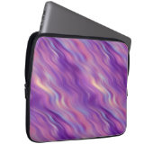 Violet Lila Wavy Textur Laptopschutzhülle (Vorne Rechts)