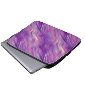 Violet Lila Wavy Textur Laptopschutzhülle (Vorne Knopf)