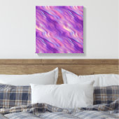 Violet Lila Wavy Textur Leinwanddruck (Insitu (Schlafzimmer))