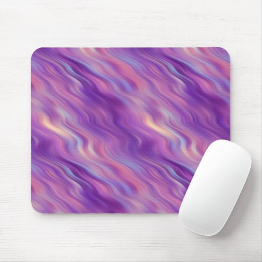 Violet Lila Wavy Textur Mousepad (Mit Mouse)
