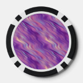Violet Lila Wavy Textur Pokerchips (Rückseite)